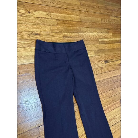 Express Editor Womens Dress Pants Dark Purple 6 R Wide Leg Plum Trousers Flare - Picture 2 of 6